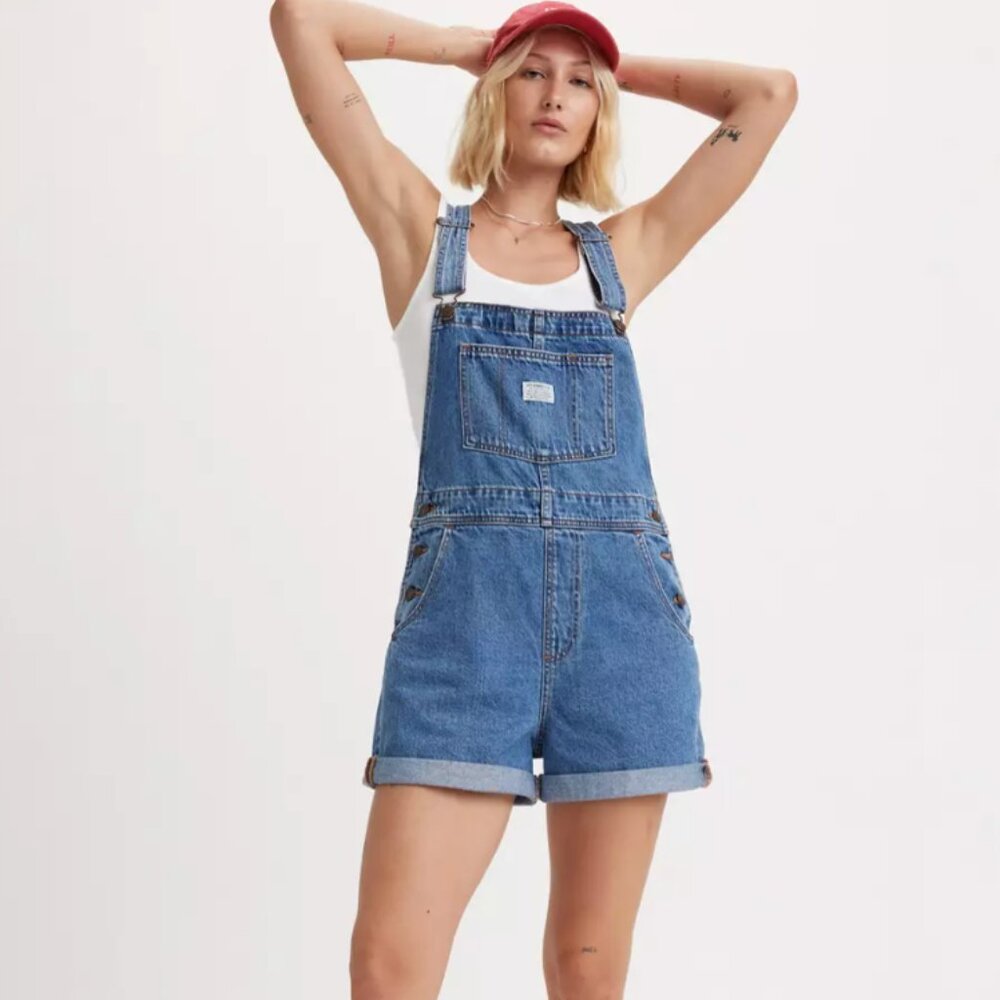 Levi's Vintage Women's Shortalls - Foolish Love (Dark Wash)
